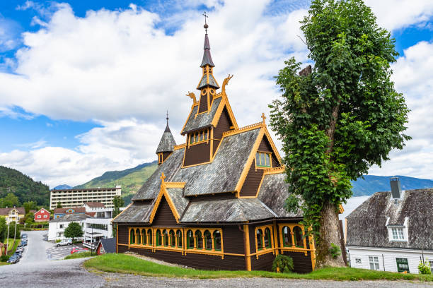 istock St. Olaf's Church. Balestrand, Nortway. 1261744029