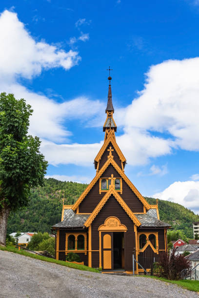 istock St. Olaf's Church. Balestrand, Nortway. 1261744037