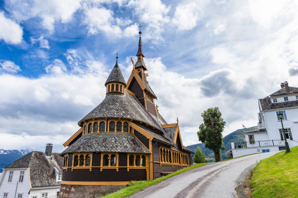 istock St. Olaf's Church. Balestrand, Nortway. 1261744114