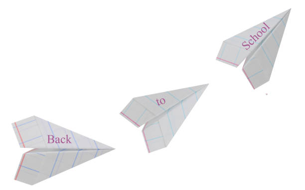 istock A school paper plane 'back to school, on white 1261744252