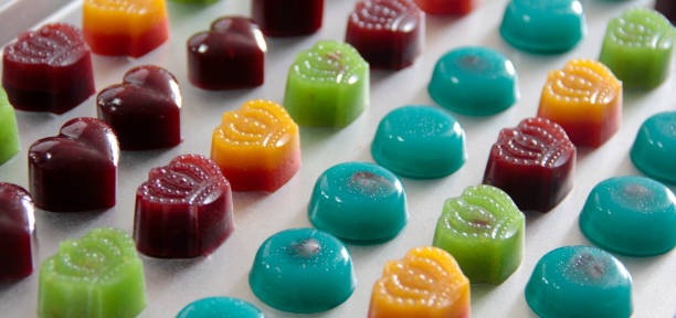 kolorowe gummies wzór - agar jelly obrazy zdjęcia i obrazy z banku zdjęć
