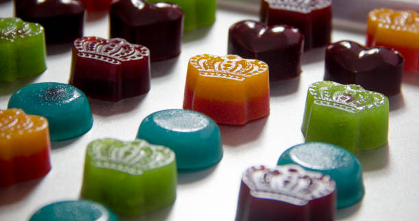 kolorowe gummies wzór - agar jelly obrazy zdjęcia i obrazy z banku zdjęć