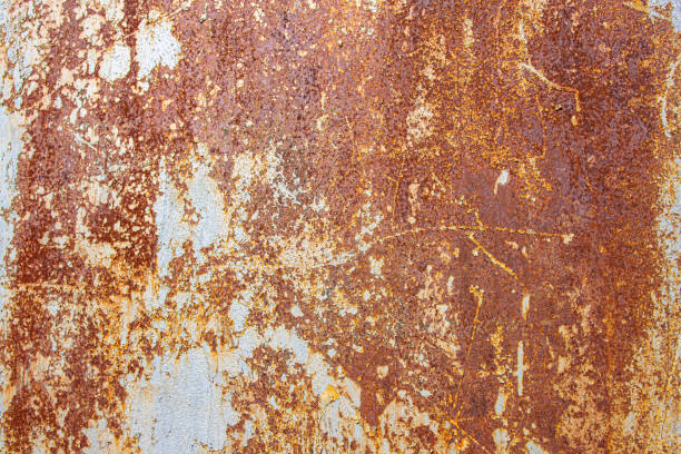 istock rusty sheet with pieces of blue paint paint for texture 1261759532