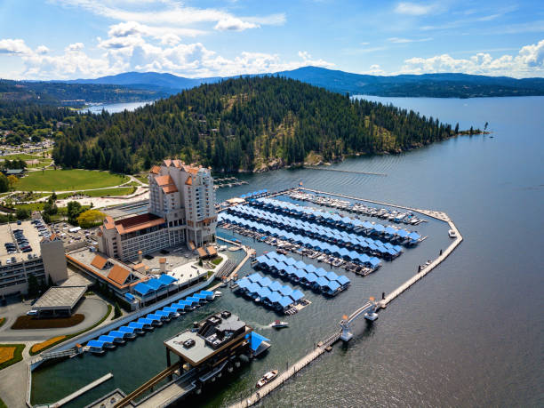 Coeur d'Alene Idaho The Town of Coeur d'Alene Idaho choeur stock pictures, royalty-free photos & images