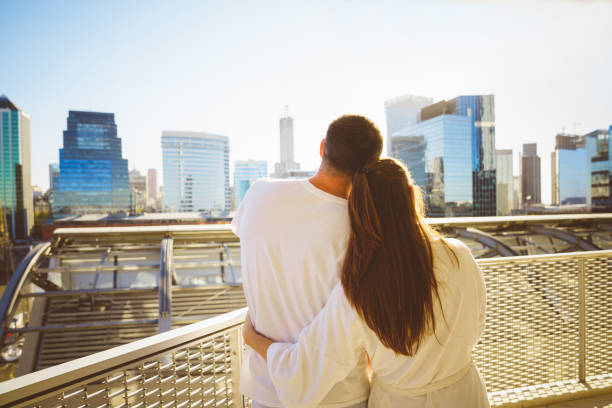 istock Affectionate mature couple in the morning 1261769394