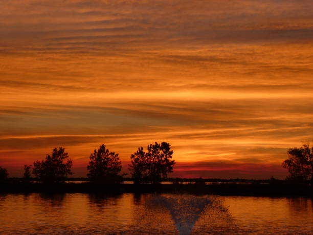 istock Multi-colored sunset over Lake Erie 1261783963