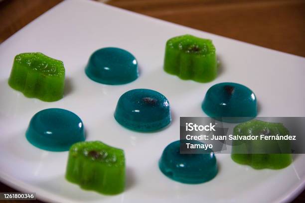 Colorful Assortment Of Molded Gummies Stock Photo - Download Image Now - Gummy Candy, Cannabidiol, THC