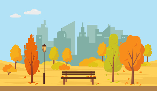 도시의 가을 공원 0명에 대한 스톡 벡터 아트 및 기타 이미지 - 0명, 9월, 가을 - Istock