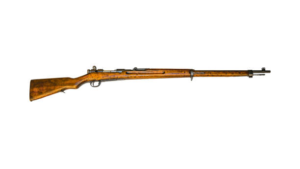 istock Wooden Rifle Side View Isolated Photo 1261841886