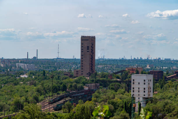 istock Krivoy Rog city view from the hill. 1261881333