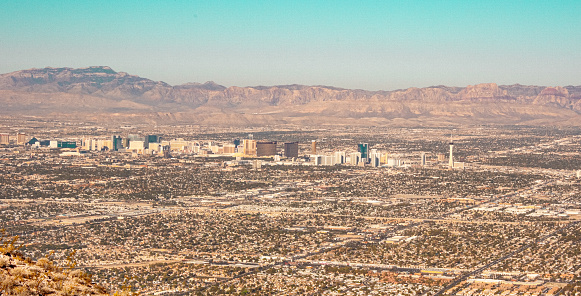 View of the Vegas Valley from a high vantage point.