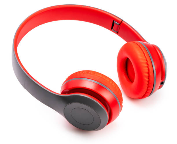 istock Yellow wireless headphones isolated on white background, Yellow headphone isolate on white background With clipping path. 1262044081