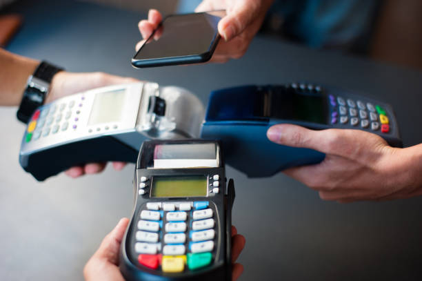 istock Mobile payment(NFC). The concept of mobile phone payment. 1262044859