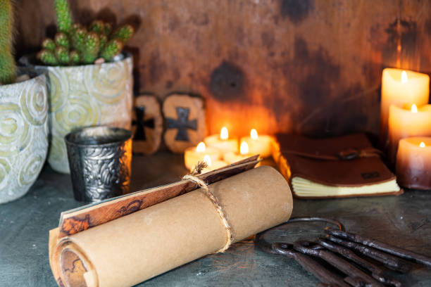 istock old still life on rustic wooden desk 1262049465