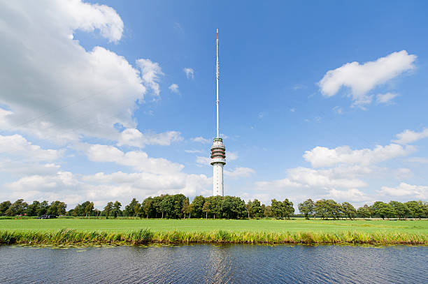 istock Tv-tower in Dutch landscape 126205494