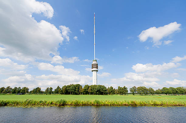 Tv-tower in Dutch landscape  hoogersmilde stock pictures, royalty-free photos & images