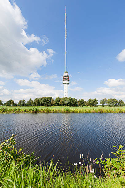 Tv-tower in Dutch landscape  hoogersmilde stock pictures, royalty-free photos & images