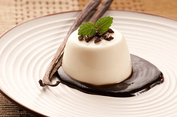 istock Panna Cotta with chocolate and vanilla beans 126209242
