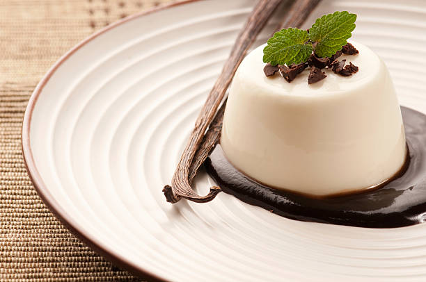 istock Panna Cotta with chocolate and vanilla beans 126209271