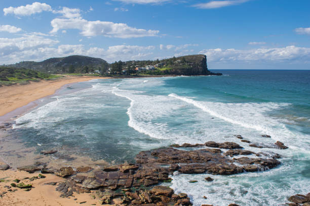 istock Panoramic top view beach from Northern beaches, NSW, Australia, Sydney 2018 1262092771