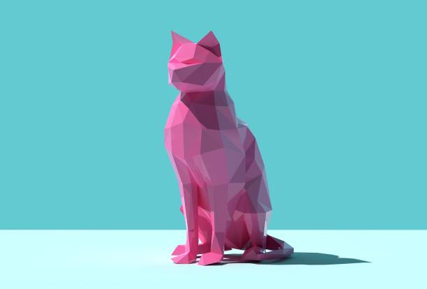 Rosa Origami Katze – Foto