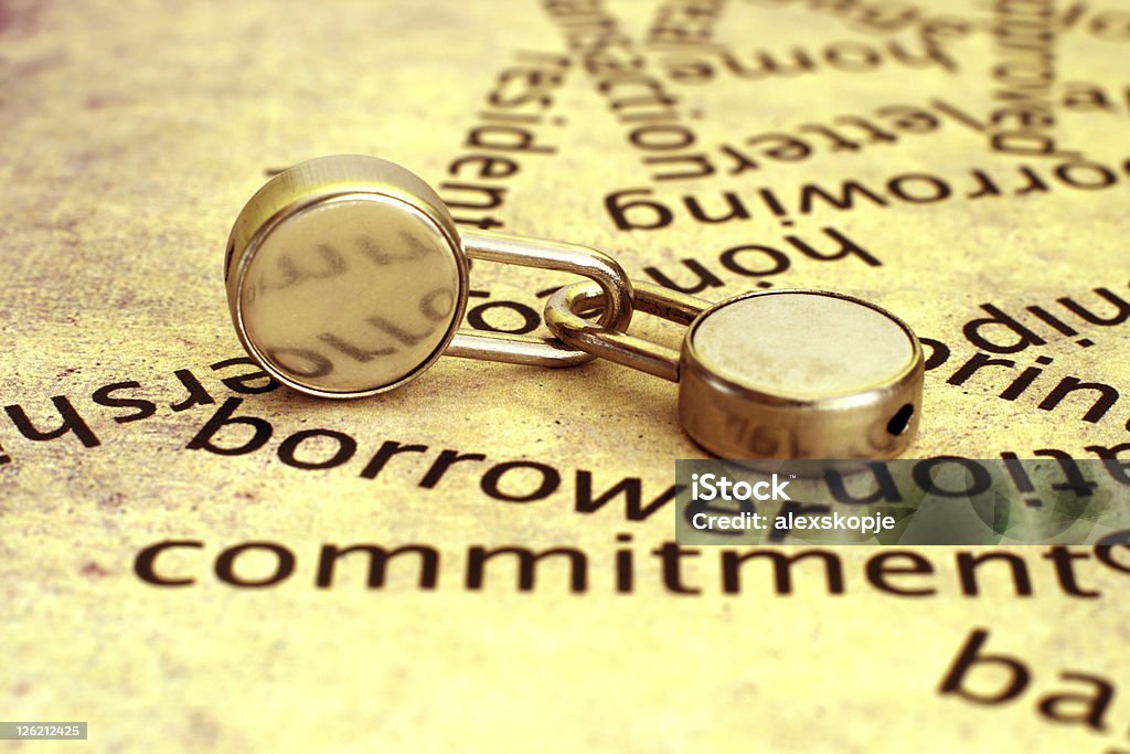 Loan concept Close up of locks on Loan concept Backgrounds Stock Photo