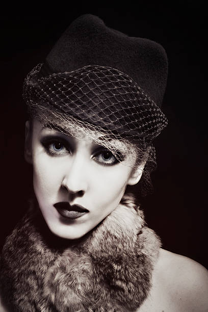 istock woman in hat with veil 126214419