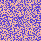 istock Seamless pattern made of leopard spots skin texture. African animal fur background. Spotted ornament. Vintage style. Good for wrapping, banner, fashion, textile and fabric. 1262152576