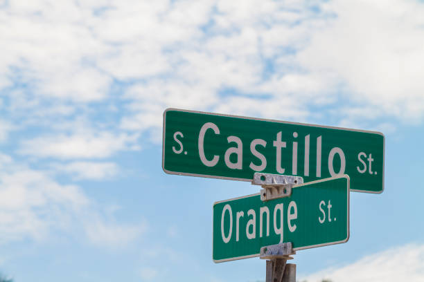 istock Road sign in spanish at St. Augustine, Florida, USA 1262152685