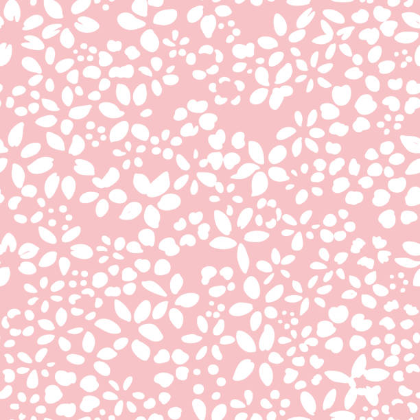 Ditsy flower seamless pattern. Simple floral texture. Flower silhouettes. Small meadow plants. Summer botanical background. For fabric and texture, Ditsy flower seamless pattern. Simple floral texture. Flower silhouettes. Small meadow plants. Summer botanical background. For fabric and texture, petal illustrations stock illustrations