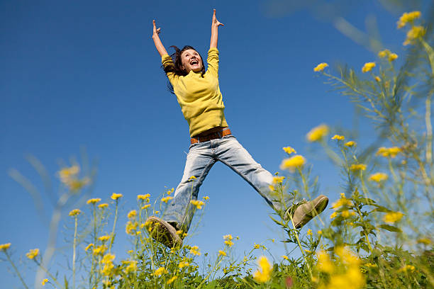 istock Jumping happy girl 126215827