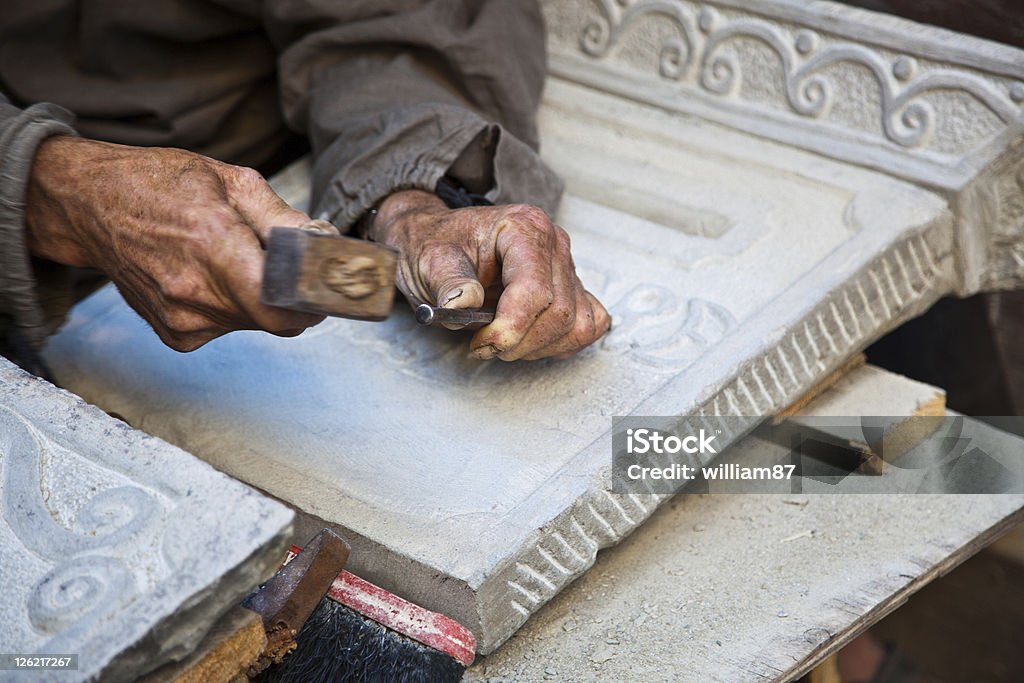 Trabalhador Manual - Royalty-free Pedra - Material de Construção Foto de stock