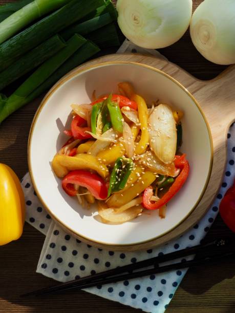 istock Asian food Stir-fry vegetables, side dish 1262195215