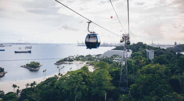 istock Cableway trip in Sentosa Island, Singapore 1262195900
