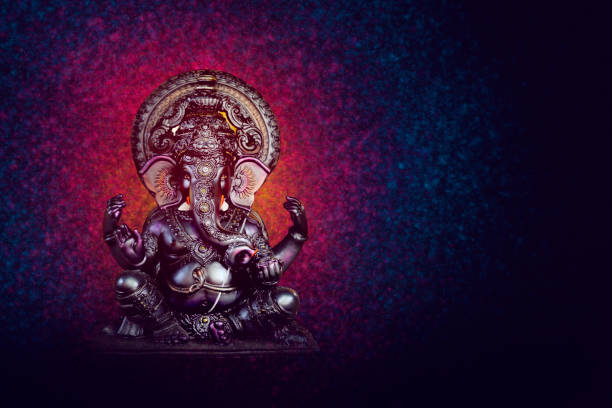 Lord Ganesha Ganesha Festival Lord Ganesha On Colorful Background Stock  Photo - Download Image Now - iStock