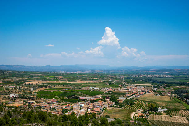 The top view from the castle Miravet on the river Ebre, Catalonia