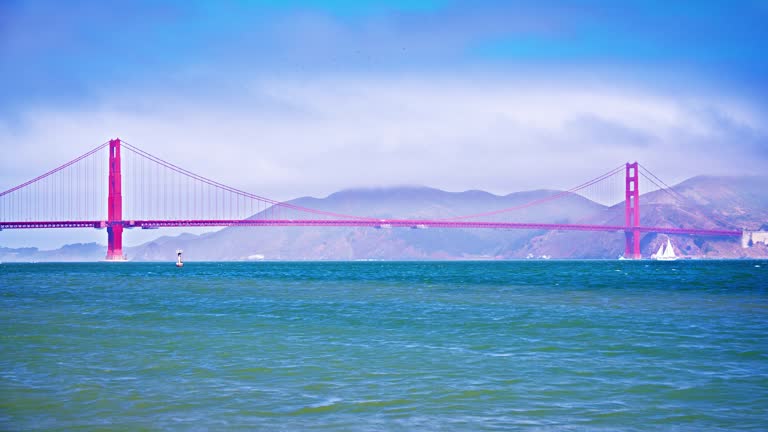 Golden Gate Bridge and Sailfish. Iconic View.