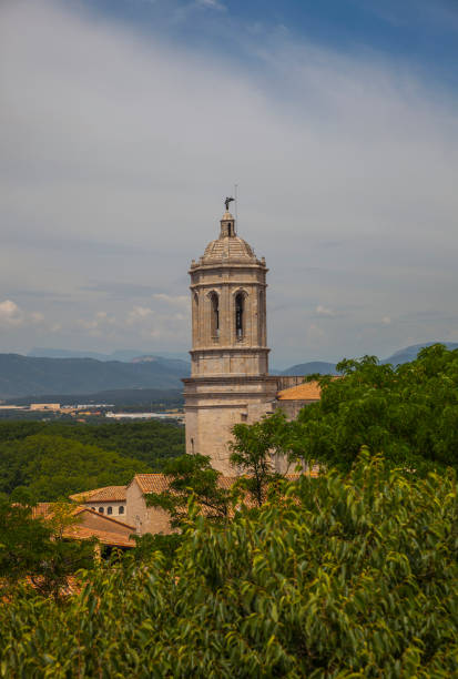 View of the old town Girona, Catalonia, Spain