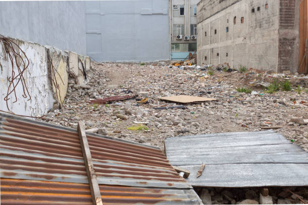 istock Demolished Building Area with Debris 1262222354