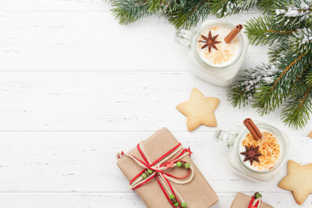 istock Eggnog. Traditional christmas cocktail 1262247835