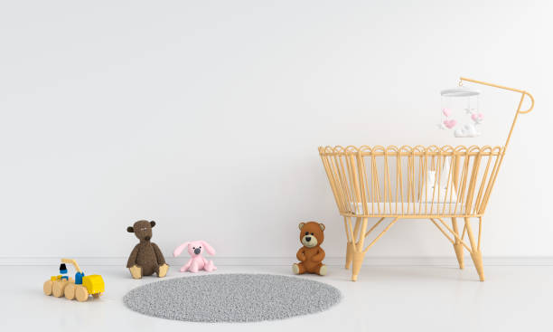istock White child bedroom for mockup, 3D rendering 1262247868