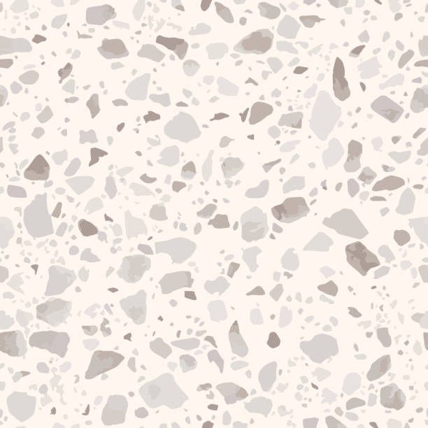 terrazzo granitboden nahtloses muster. realistische naturstein vektor textur - cement backgrounds building exterior color image stock-grafiken, -clipart, -cartoons und -symbole