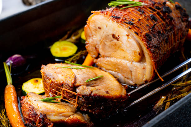 istock Lecere roll roast with vegetables and herbs. 1262269801