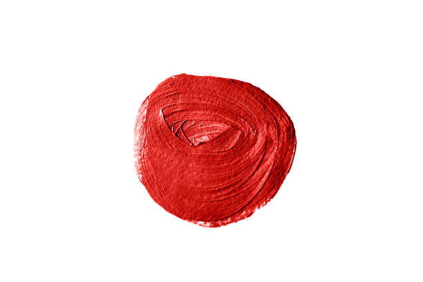 istock Red concealer swatch isolated on white background. 1262269847