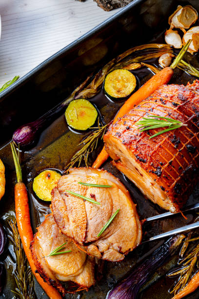 istock Lecere roll roast with vegetables and herbs. 1262270161