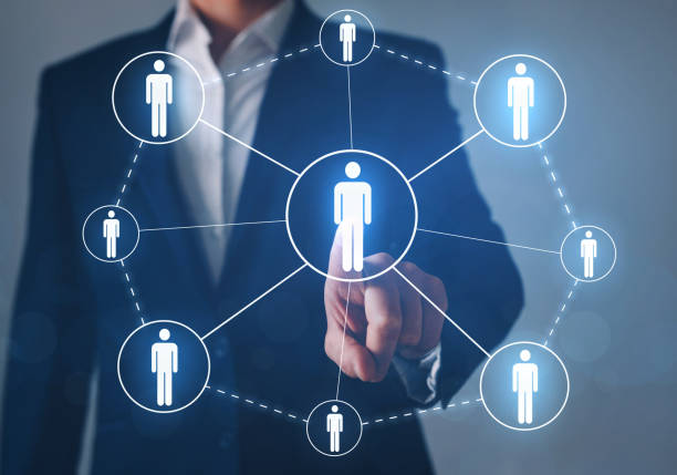istock Businessman pointing digital icon Human resources. CRM and recruitment. 1262270845