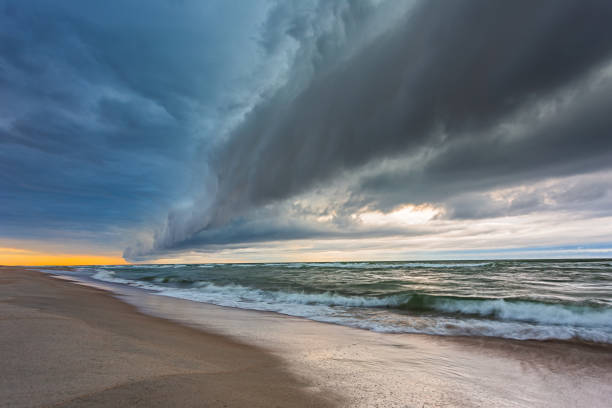 istock Shelf cloud over the Baltic sea, storm coming 1262271620