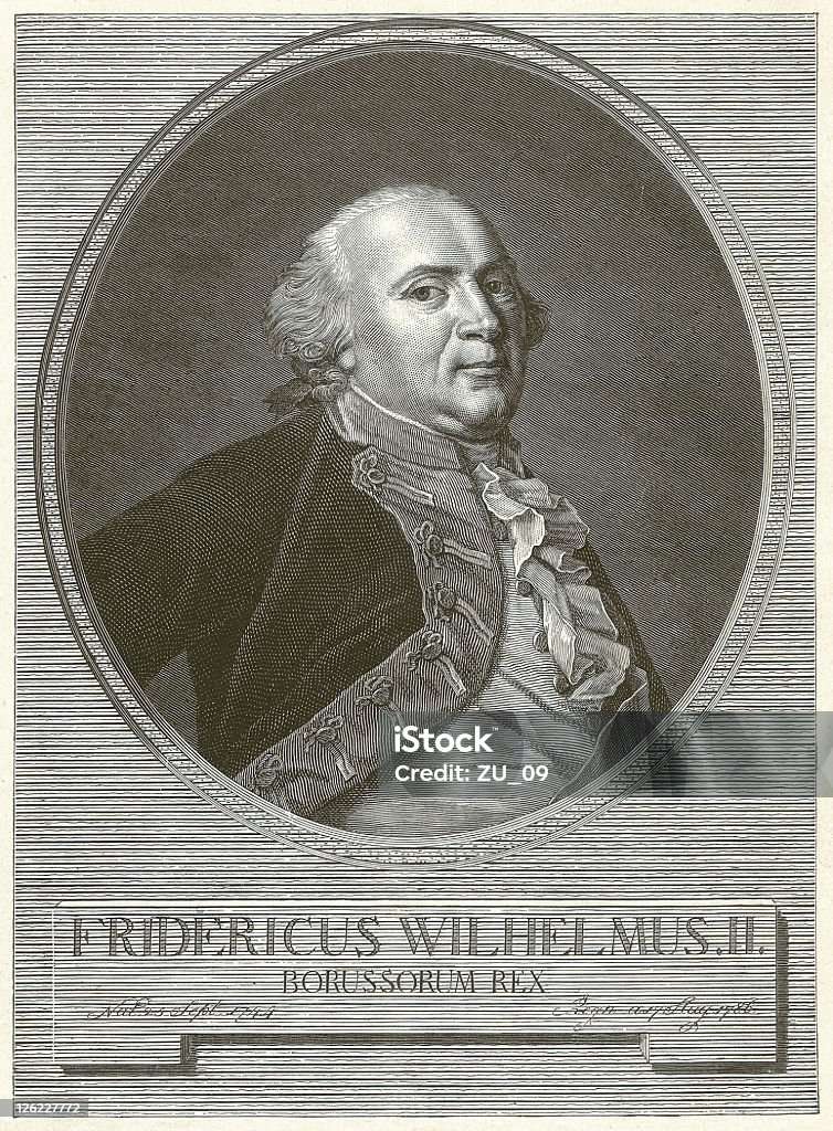Frederick William II - Lizenzfrei Apfelsorte King Stock-Illustration