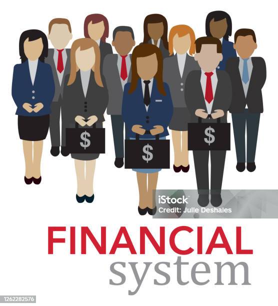 Financial Human Vector Financial Business Peoples Concept Vector In Front Of Skycraper Stock ...