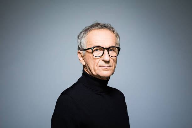 istock Confident senior man wearing black turtleneck 1262284985